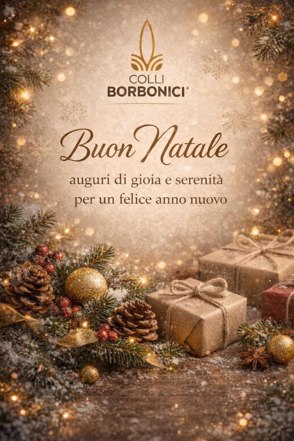 Auguri di buon natale 2025 da Colli Borbonici® e felice anno