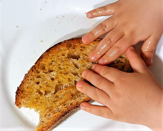 olio extra vergine di oliva merenda bambini